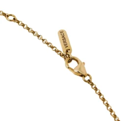 Versace Greek Key Motif 18K Yellow Gold Necklace For Women -Versace Official Website luxury women versace used fine jewelry p460950 002