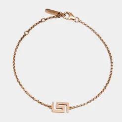 Versace Greek Key Motif 18K Yellow Gold Bracelet For Women -Versace Official Website luxury women versace used fine jewelry p624718 004