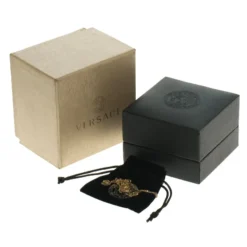 Versace Silver & 18k Gold Medusa Necklace For Women -Versace Official Website luxury women versace used fine jewelry p99743 007