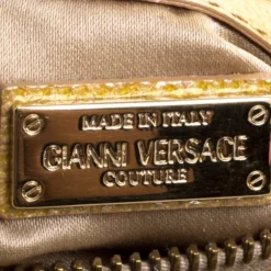 Versace Beige Calf Hair And Leather Small Snap Out Of It Satchel For Women -Versace Official Website luxury women versace used handbags p102986 008