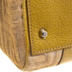 Versace Beige Calf Hair And Leather Small Snap Out Of It Satchel For Women -Versace Official Website luxury women versace used handbags p102986 011