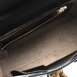 Versace Black Leather Medium Pallazo Empire Tote For Women -Versace Official Website luxury women versace used handbags p103426 007