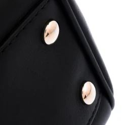 Versace Black Leather Medium Pallazo Empire Tote For Women -Versace Official Website luxury women versace used handbags p103426 011