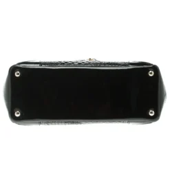 Versace Black Patent Leather Altea Top Handle Bag For Women -Versace Official Website luxury women versace used handbags p103807 006