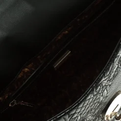 Versace Black Patent Leather Altea Top Handle Bag For Women -Versace Official Website luxury women versace used handbags p103807 007