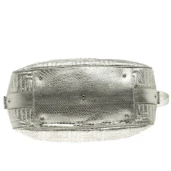 Versace Metallic Silver Python Satchel For Women -Versace Official Website luxury women versace used handbags p105434 0006