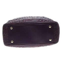 Versace Purple Leather Demetra Vanitas Top Handle Bag For Women -Versace Official Website luxury women versace used handbags p107245 006