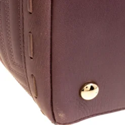 Versace Cedar Dark Beige Embossed Leather Braided Satchel For Women -Versace Official Website luxury women versace used handbags p111964 0011