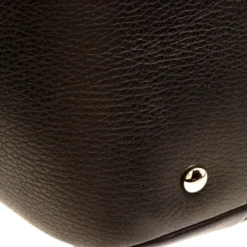 Versace Gun Metal Leather Elettra Vanitas Tote For Women -Versace Official Website luxury women versace used handbags p118475 0011