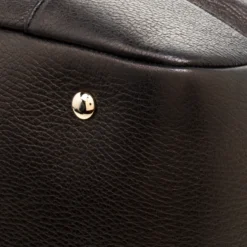 Versace Gun Metal Leather Elettra Vanitas Tote For Women -Versace Official Website luxury women versace used handbags p118475 0012