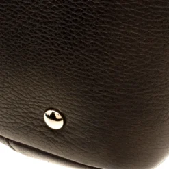 Versace Gun Metal Leather Elettra Vanitas Tote For Women -Versace Official Website luxury women versace used handbags p118475 0013