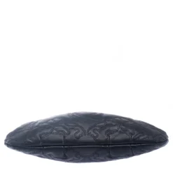 Versace Black Leather Frame Clutch For Women -Versace Official Website luxury women versace used handbags p119370 0006