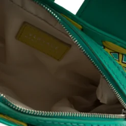Versace Green/Yellow Printed Leather Crossbody Bag For Women -Versace Official Website luxury women versace used handbags p119373 007