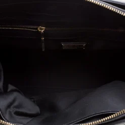 Versace Black Embossed Leather Braided Satchel For Women -Versace Official Website luxury women versace used handbags p121426 007