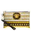 Versace Yellow Printed Nylon Cosmetic Pouch For Women