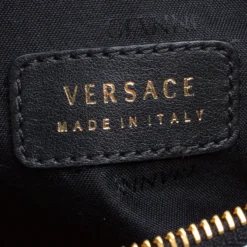 Versace Yellow Printed Nylon Cosmetic Pouch For Women -Versace Official Website luxury women versace used handbags p125387 008