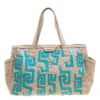 Versace Beige Medusa Print Leather Tote For Women
