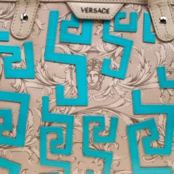 Versace Beige Medusa Print Leather Tote For Women -Versace Official Website luxury women versace used handbags p125525 005