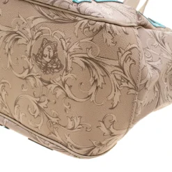 Versace Beige Medusa Print Leather Tote For Women -Versace Official Website luxury women versace used handbags p125525 011