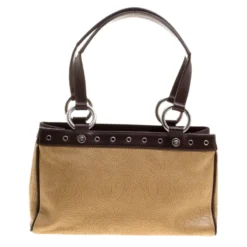 Versace Beige And Brown Medusa Embossed Leather Tote For Women 14 Versace Beige And Brown Medusa Embossed Leather Tote For Women -Versace Official Website luxury women versace used handbags p129563 0004