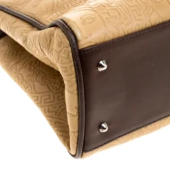 Versace Beige And Brown Medusa Embossed Leather Tote For Women 20 Versace Beige And Brown Medusa Embossed Leather Tote For Women -Versace Official Website luxury women versace used handbags p129563 0010