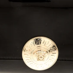 Versace Black Patent Leather Medusa Logo Chain Clutch For Women -Versace Official Website luxury women versace used handbags p131019 005