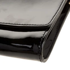 Versace Black Patent Leather Medusa Logo Chain Clutch For Women -Versace Official Website luxury women versace used handbags p131019 011