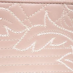 Versace Blush Pink Quilted Leather Vanitas Zip Around Wallet For Women -Versace Official Website luxury women versace used handbags p134909 0005