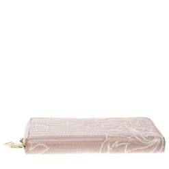 Versace Blush Pink Quilted Leather Vanitas Zip Around Wallet For Women -Versace Official Website luxury women versace used handbags p134909 0006