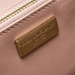 Versace Blush Pink Quilted Leather Vanitas Zip Around Wallet For Women -Versace Official Website luxury women versace used handbags p134909 0007