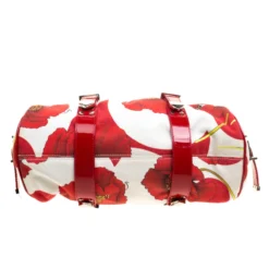 Versace Multicolor Printed Canvas And Patent Leather Madonna Framed Satchel For Women -Versace Official Website luxury women versace used handbags p137682 0006