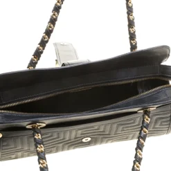 Versace Black Quilted Leather Shoulder Bag For Women -Versace Official Website luxury women versace used handbags p139022 0007