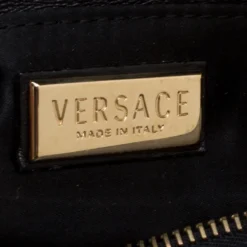 Versace Black Quilted Leather Shoulder Bag For Women -Versace Official Website luxury women versace used handbags p139022 0008