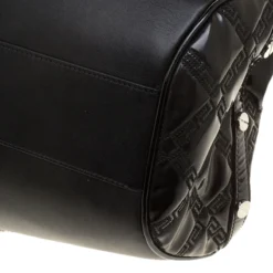 Versace Black Patent Leather Chain Link Satchel For Women -Versace Official Website luxury women versace used handbags p140329 0011