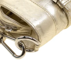 Versace Light Gold Leather Clutch For Women -Versace Official Website luxury women versace used handbags p141484 0010