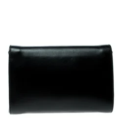 Versace Black Leather Evening Palazzo Chain Clutch For Women -Versace Official Website luxury women versace used handbags p141926 004