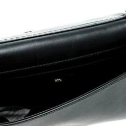Versace Black Leather Evening Palazzo Chain Clutch For Women -Versace Official Website luxury women versace used handbags p141926 007
