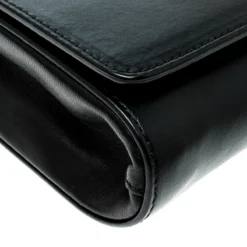 Versace Black Leather Evening Palazzo Chain Clutch For Women -Versace Official Website luxury women versace used handbags p141926 010