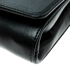 Versace Black Leather Evening Palazzo Chain Clutch For Women -Versace Official Website luxury women versace used handbags p141926 011