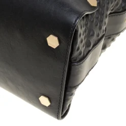 Versace Black Textured Leather Medusa Tote For Women -Versace Official Website luxury women versace used handbags p148197 0011