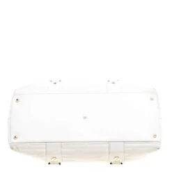 Versace White Quilted Leather Snap Out Of It Tote For Women -Versace Official Website luxury women versace used handbags p155280 0006