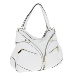 Versace White Leather Zip Tote Large For Women -Versace Official Website luxury women versace used handbags p16584 003