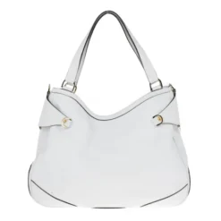 Versace White Leather Zip Tote Large For Women -Versace Official Website luxury women versace used handbags p16584 004