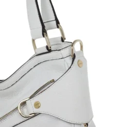 Versace White Leather Zip Tote Large For Women -Versace Official Website luxury women versace used handbags p16584 008