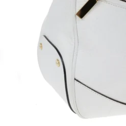 Versace White Leather Zip Tote Large For Women -Versace Official Website luxury women versace used handbags p16584 009