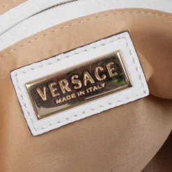 Versace White Leather Zip Tote Large For Women -Versace Official Website luxury women versace used handbags p16584 016