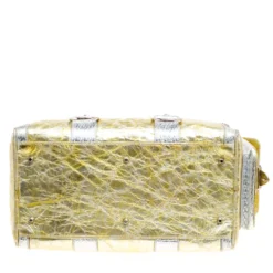 Versace Gold/Silver Ceramic Effect Leather Snap Out Of It Satchel For Women 16 Versace Gold/Silver Ceramic Effect Leather Snap Out Of It Satchel For Women -Versace Official Website luxury women versace used handbags p166132 005