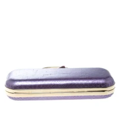 Versace Purple Python Box Clutch For Women -Versace Official Website luxury women versace used handbags p168067 005