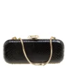 Versace Black Python Box Clutch For Women