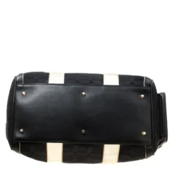 Versace Black Signature Fabric Studded Snap Out Of It Satchel For Women -Versace Official Website luxury women versace used handbags p178262 005